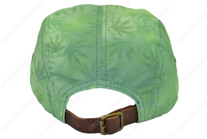 Printed cannabis 5 panel hats