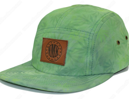 Printed cannabis 5 panel hats