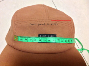 5 panel hats front panel in width