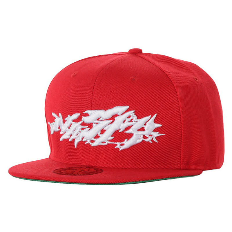 Customize red 3D embroidery snapbacks | C&T Headwear