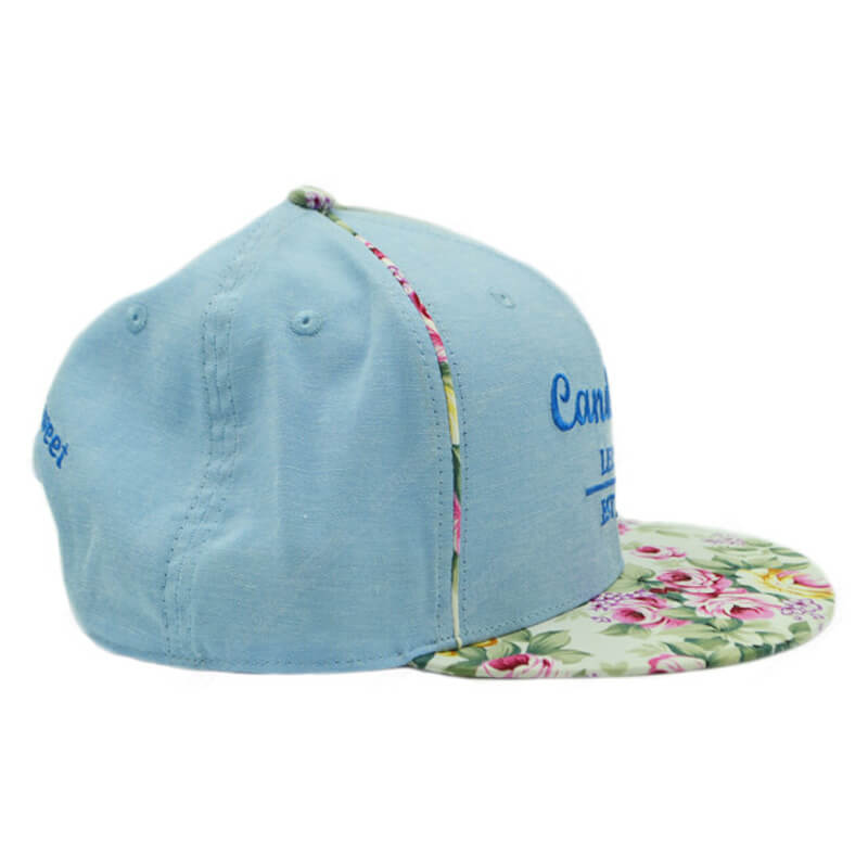 Floral pattern brim snapbacks manufacturer