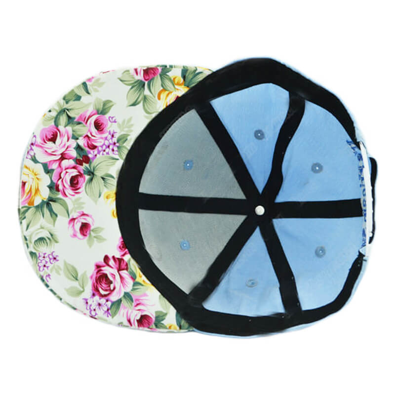 Floral pattern brim snapbacks manufacturer