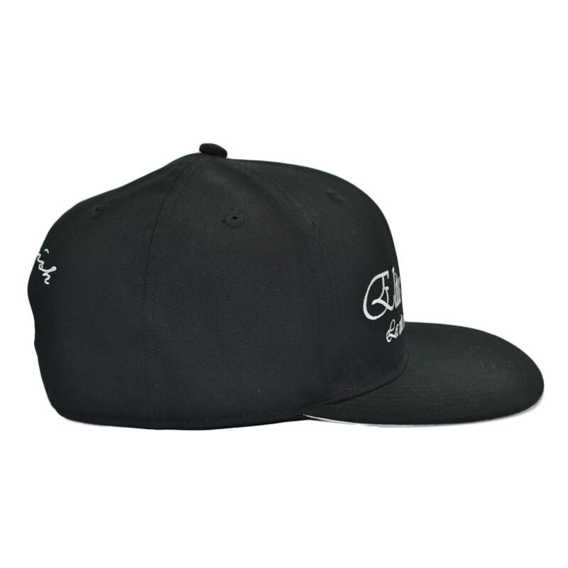 black snapbacks with custom embroidery logo